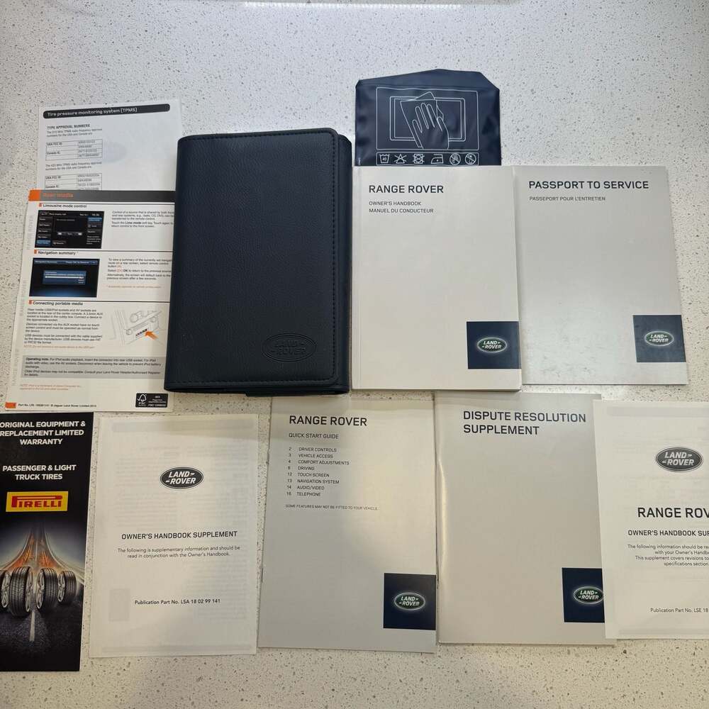 Land Rover Range Rover OEM Owners Handbook Manual Set with Leather Case
